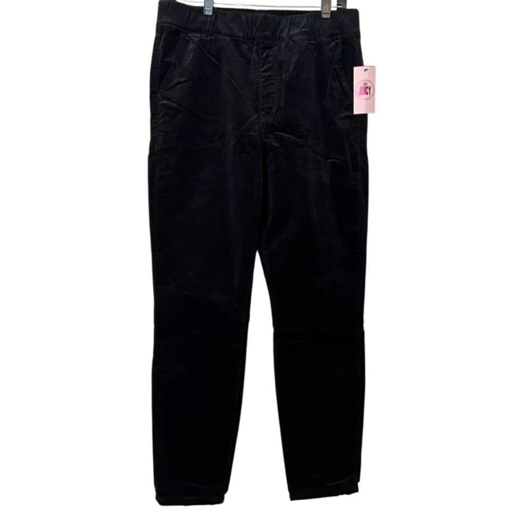 JUICY COUTURE Black Corduroy California Skinny Pull on pants NWT Size 12